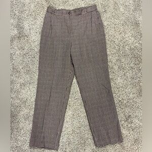Vintage women’s Savannah houndstooth pleated trousers size 12